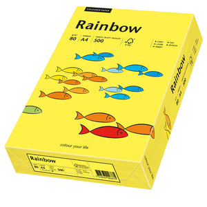 Euro-Label BV Rainbow A4 80 gram middelgeel, pak 500 vel